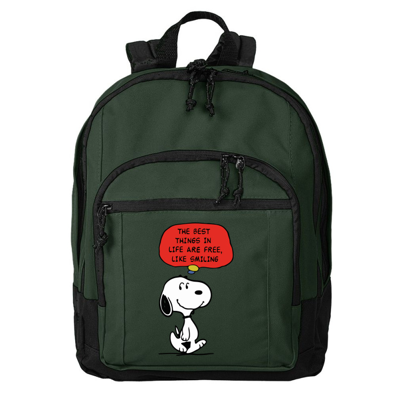 Peanuts Best Things In Life Are Free Basic Backpack | Artistshot