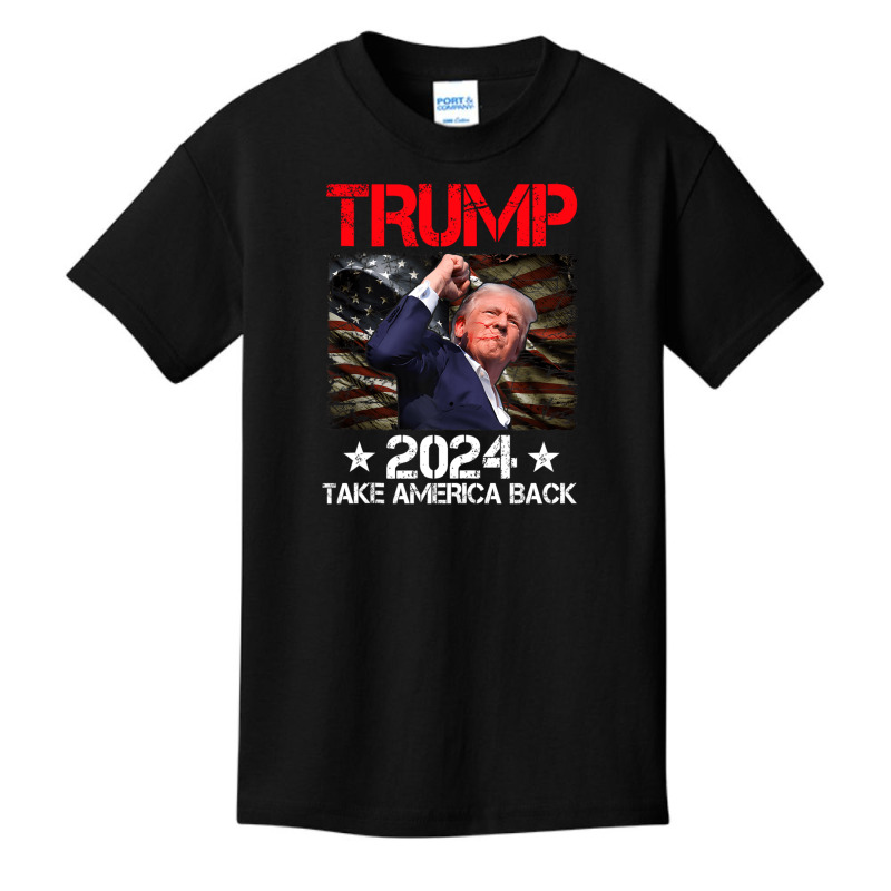 Trump 2024 Take America Back Basic Youth T-shirt | Artistshot