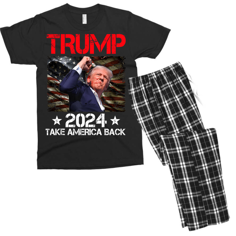 Trump 2024 Take America Back Men's T-shirt Pajama Set | Artistshot