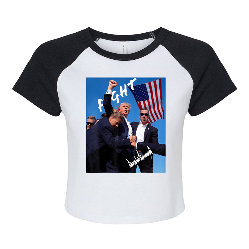 Fight Trump Raglan Crop Top by killakam | Artistshot