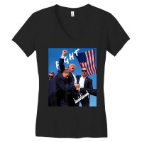 Fight Trump Women's V-neck T-shirt | Artistshot