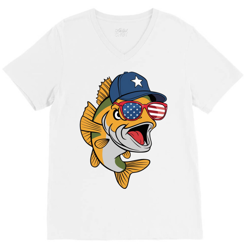 A Large Fish V-neck Tee | Artistshot