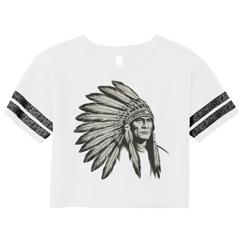 An Indian Chief Scorecard Crop Tee by Donna Schennum | Artistshot