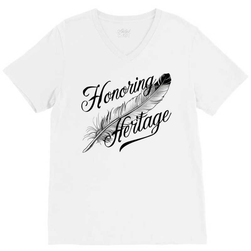 Honoring Heritage V-Neck Tee by Donna Schennum | Artistshot