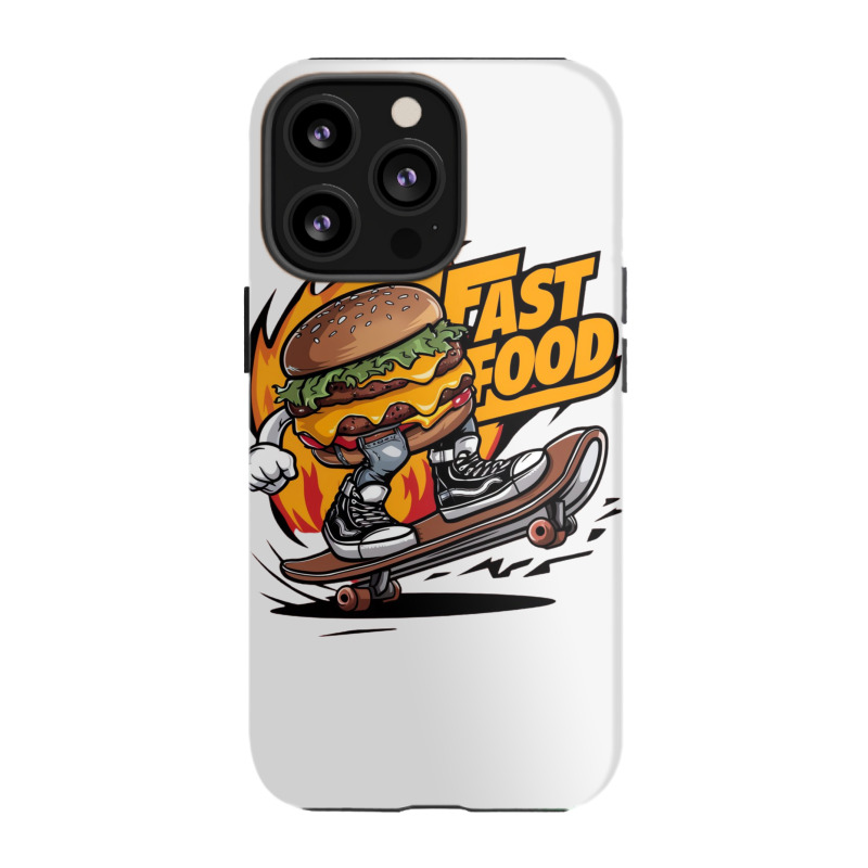 A Burger Riding A Skateboard Iphone 13 Pro Case | Artistshot