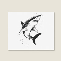 A Shark Landscape Canvas Print | Artistshot