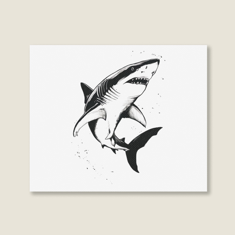 A Shark Landscape Canvas Print | Artistshot