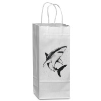 A Shark Wine Paper Bag - 5 1/2 X 3 1/4 X 13 | Artistshot