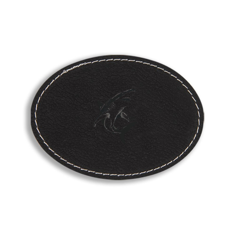 A Shark Oval Leatherette Patch | Artistshot