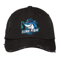 I Like Fish Vintage Cap | Artistshot