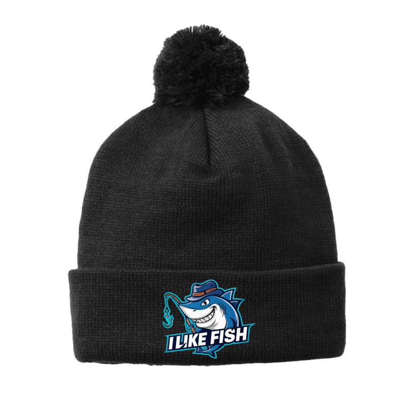 I Like Fish Pom Pom Beanie | Artistshot