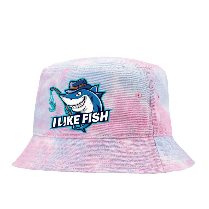 I Like Fish Tie Dyed Bucket Hat | Artistshot