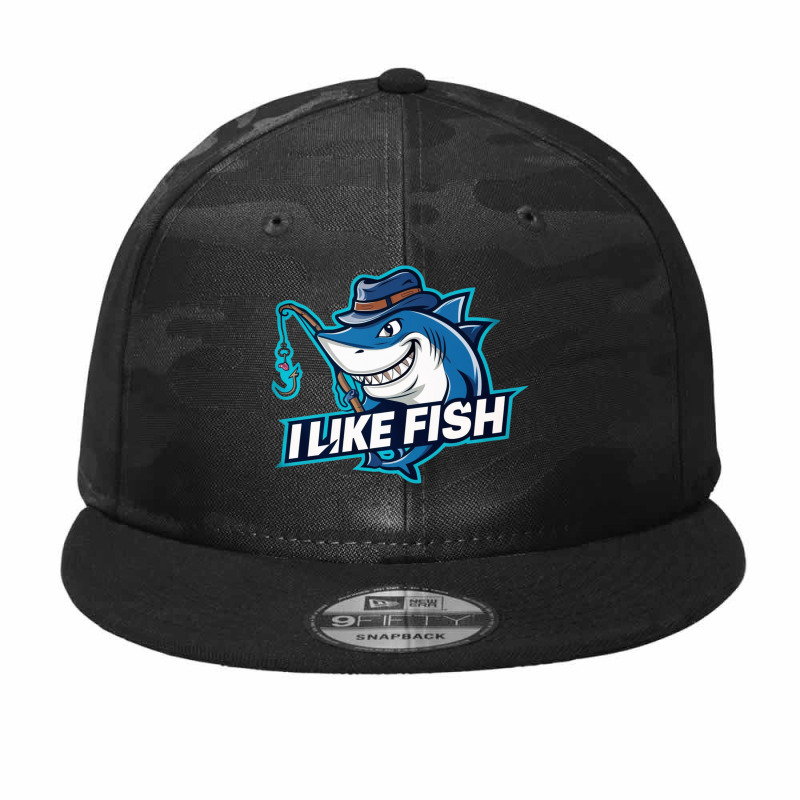 I Like Fish Camo Snapback | Artistshot