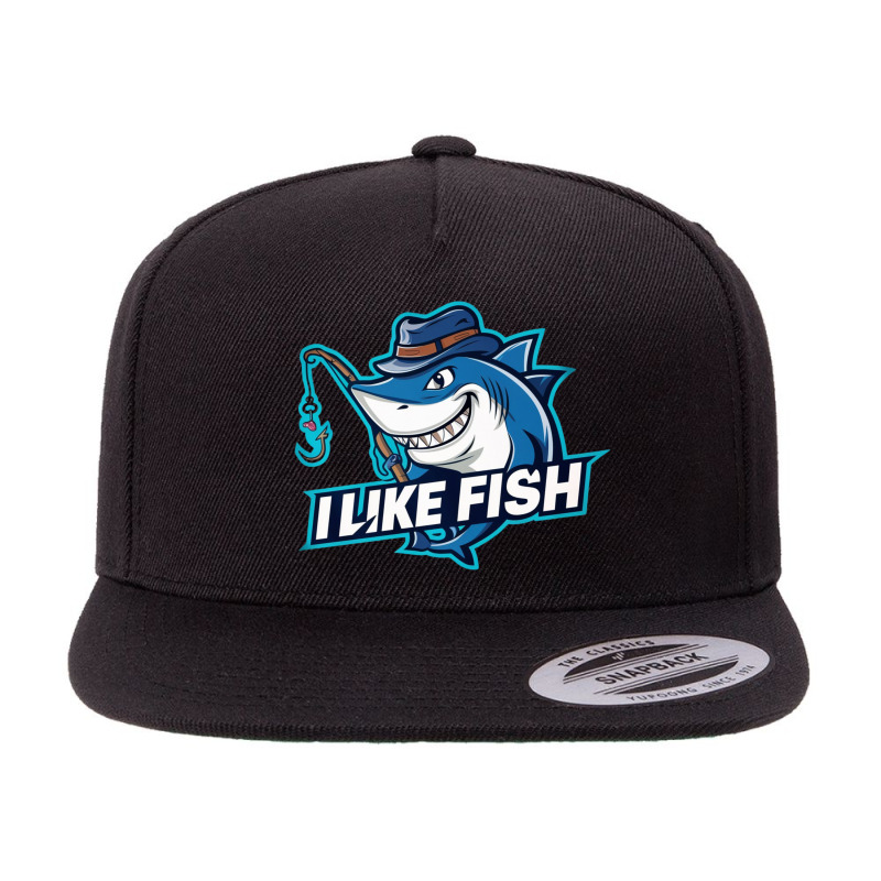 I Like Fish 5 Panel Snapback Cap | Artistshot