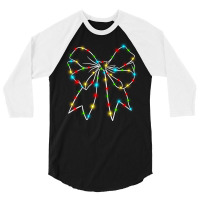 Christmas Light Bow 3/4 Sleeve Shirt | Artistshot