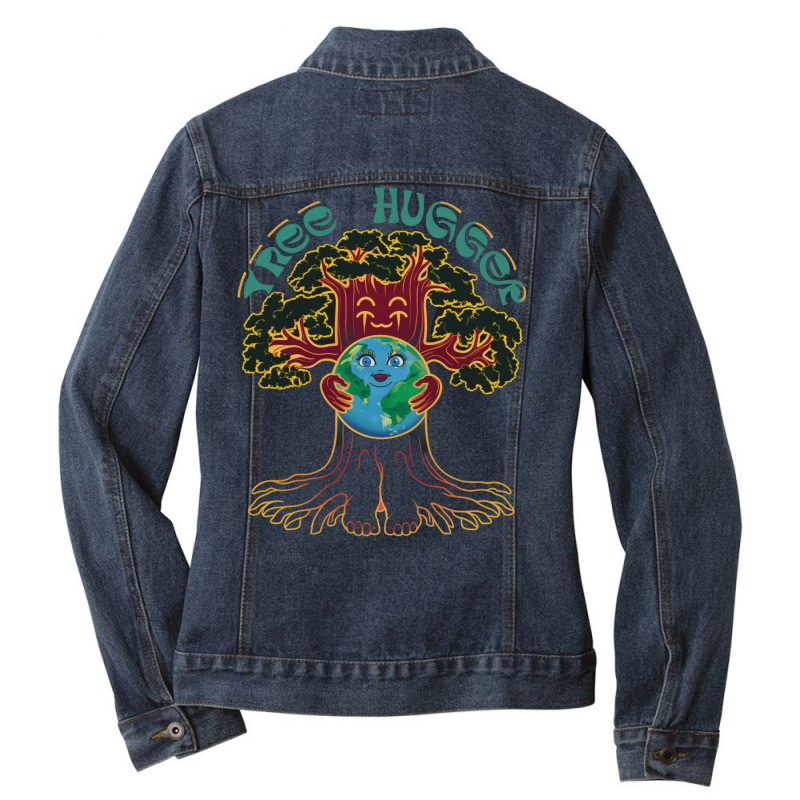 Tree Hugger Ladies Denim Jacket by Donna Schennum | Artistshot