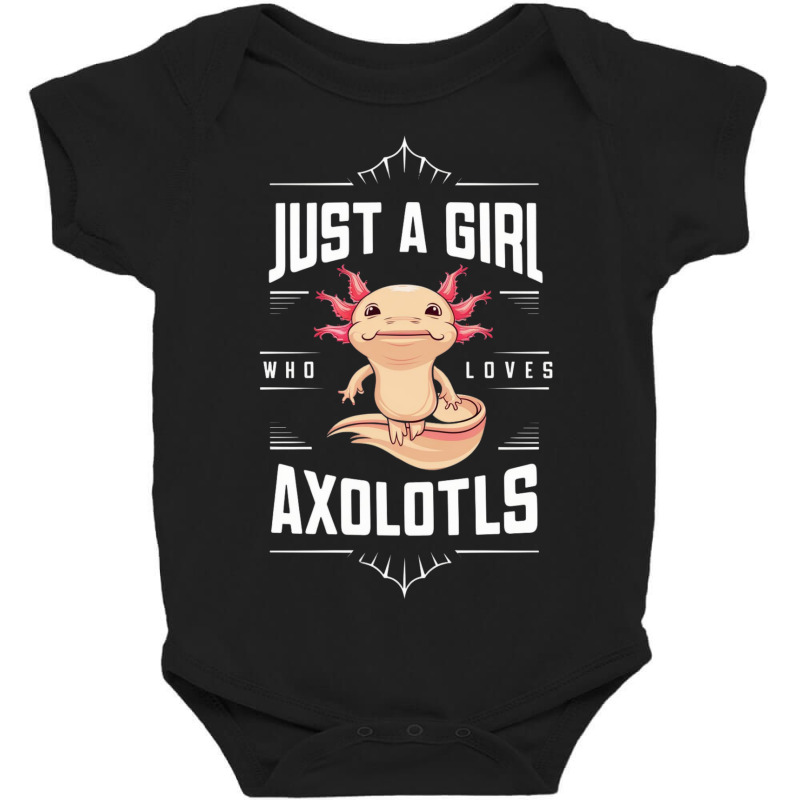 Ust A Girl,who Loves Axolotls' Baby Bodysuit by Donna Schennum | Artistshot