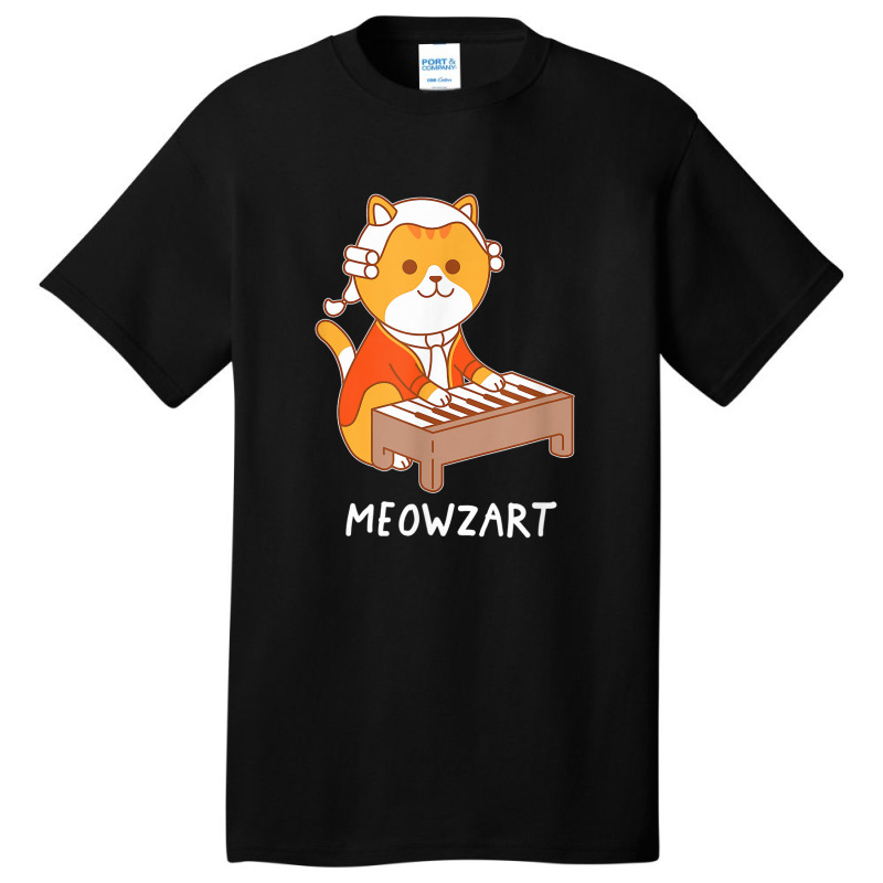 Meowzart Cat Classical Music Piano Funny Basic T-shirt | Artistshot