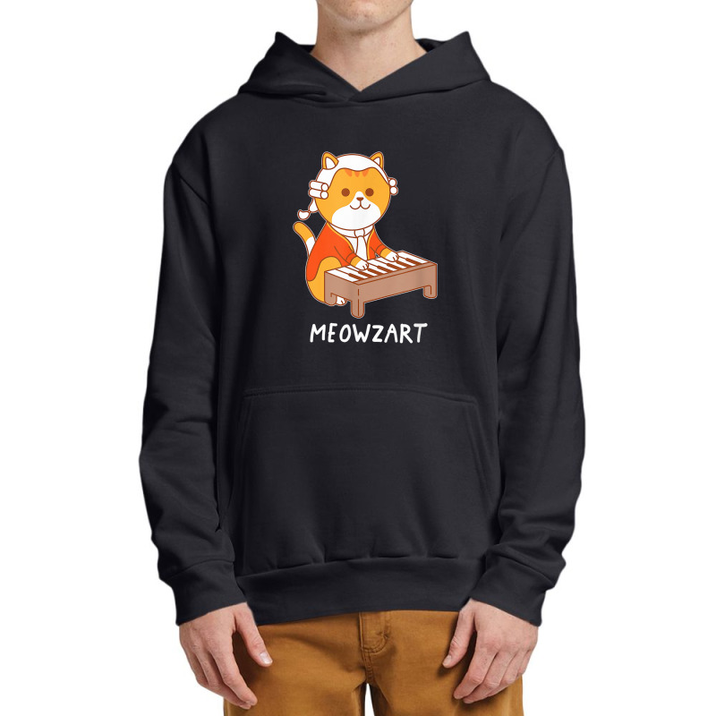 Meowzart Cat Classical Music Piano Funny Urban Pullover Hoodie | Artistshot