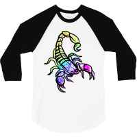 Retro Scorpion 3/4 Sleeve Shirt | Artistshot