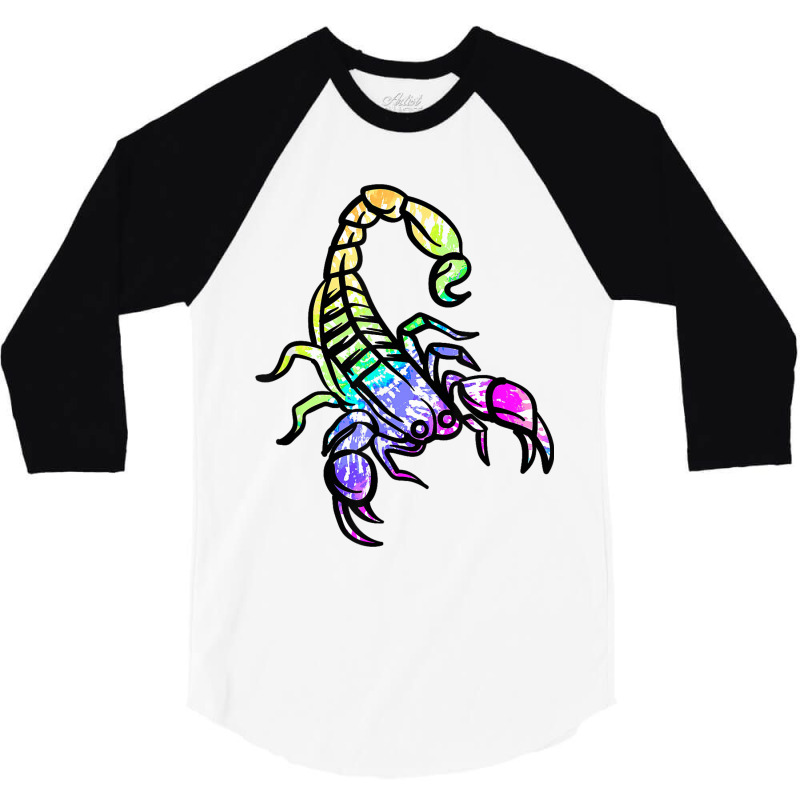 Retro Scorpion 3/4 Sleeve Shirt | Artistshot