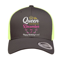 This Queen Was Born On December 7 Birthday High Heels T Shirt Retro Trucker Cap | Artistshot