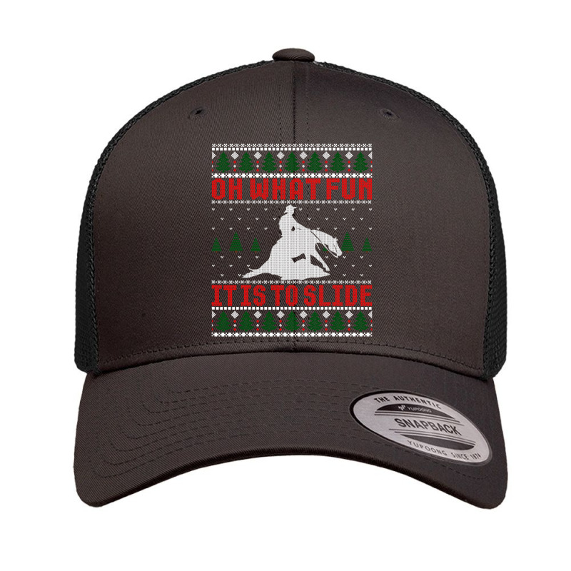 Reining Horse Ugly Christmas Sweater T Shirt Retro Trucker Cap | Artistshot