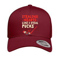 Stealing Heart Like I Steal Pucks Valentines Day Hockey T Shirt Retro Trucker Cap | Artistshot