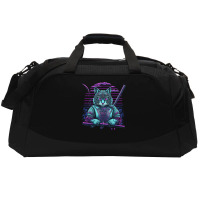 Cat Samurai Art Active Duffel | Artistshot