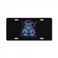 Cat Samurai Art License Plate | Artistshot