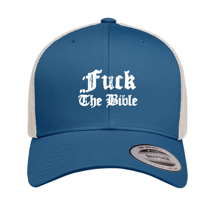 Fuck The Bible Funny Men Retro Trucker Cap by Aria-Proctor | Artistshot