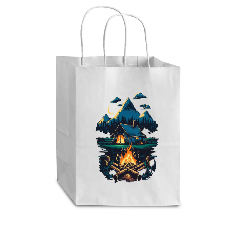 Mountains Campfire Cub Paper Bag - 8 X 4 1/2 X 10 1/4 | Artistshot