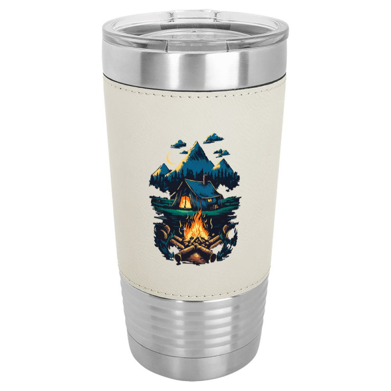 Mountains Campfire Leatherette Tumbler | Artistshot