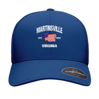 Martinsville Virginia Va Usa Stars & Stripes Vintage Style Premium Seamless Cap | Artistshot