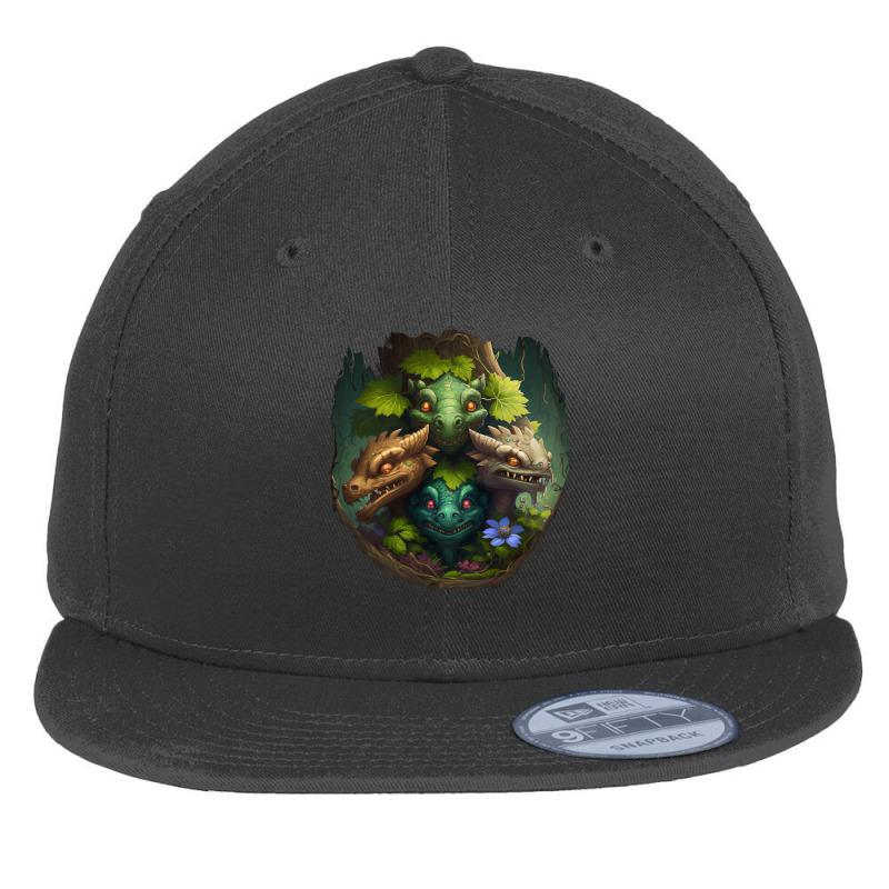 Dragons Forest Flat Bill Snapback Cap by mailson | Artistshot