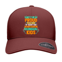 Proud School Teacher Bilingual Kids T Shirt Seamless Cap | Artistshot