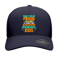 Proud School Teacher Bilingual Kids T Shirt Seamless Cap | Artistshot