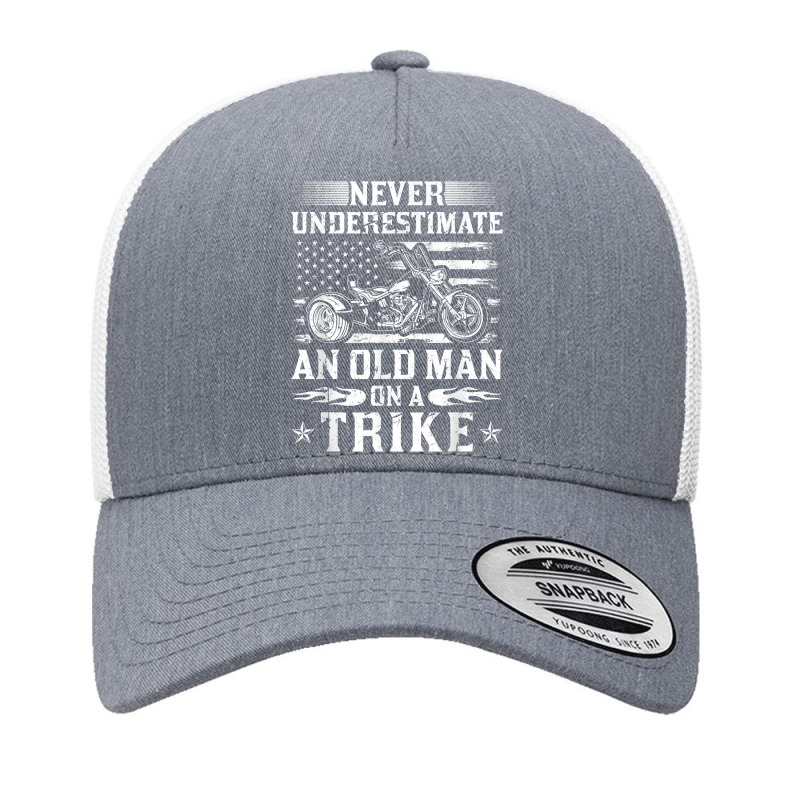 Never Underestimate An Old Man On A Trike Motorcycle T Shirt Yupoong Trucker Cap by corni3t6 | Artistshot