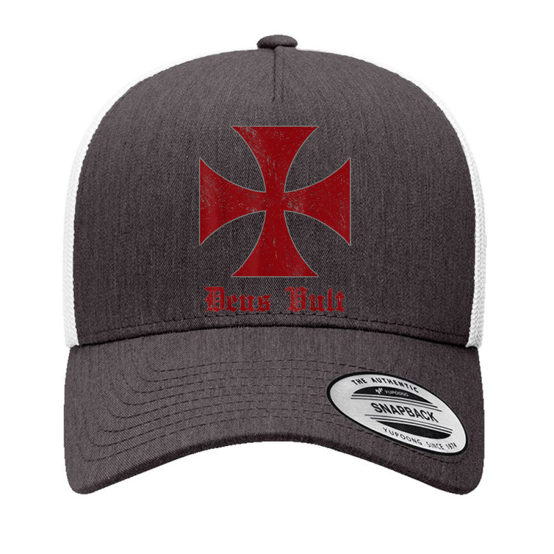 Deus Vult Templar Order Knights Templar Holy Cross Helmet T Shirt Yupoong Trucker Cap | Artistshot