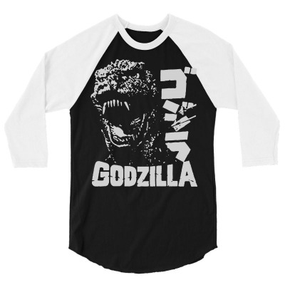 Godzilla 3/4 Sleeve Shirt Designed By Lyly