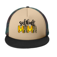 Softball Mama Mom Life Leopard Baseball Mother's Day Boys Foam Snapback Hat | Artistshot