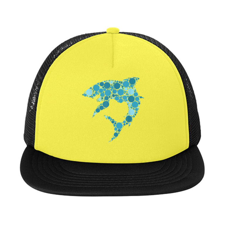 Blue Polka Dot Shark International Dot Day T Shirt Foam Snapback hat by towamingle | Artistshot