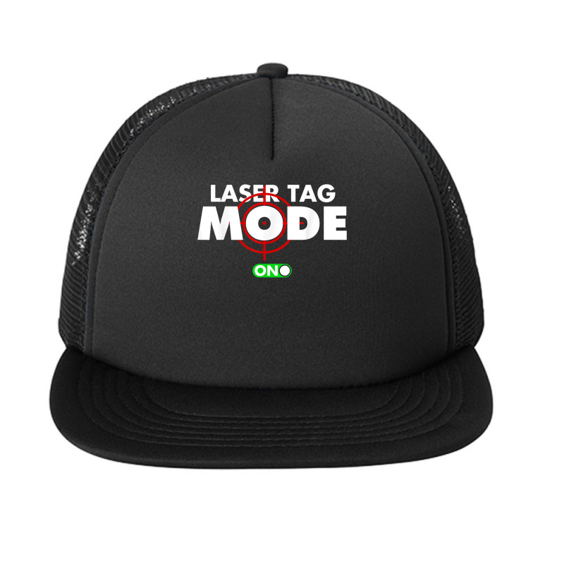 Funny Laser Tag Mode On Gift Shooting Game Birthday Party T Shirt Foam Snapback Hat | Artistshot