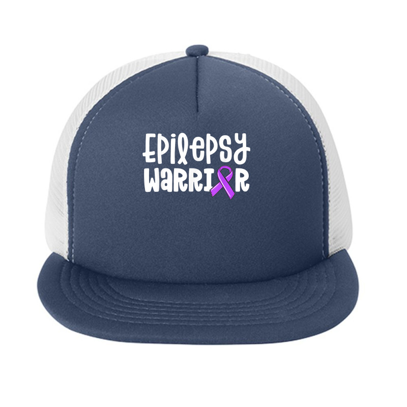 Epilepsy Warrior Shirt Kids Purple Ribbon Awareness Women T Shirt Foam Snapback Hat | Artistshot