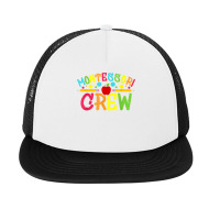 Funny Montessori Crew Montessori Teacher Back To School T Shirt Foam Snapback Hat | Artistshot