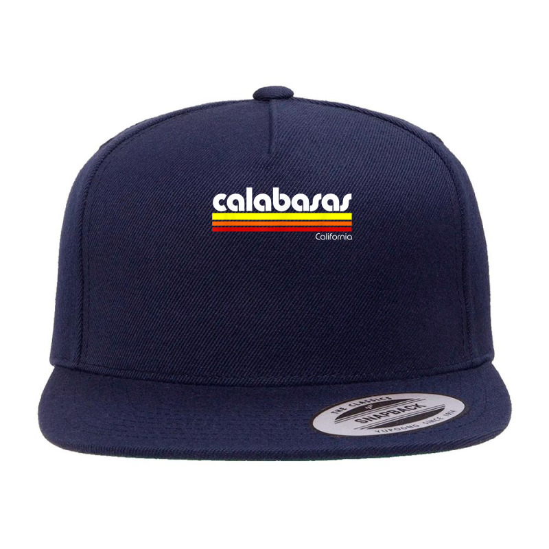 Retro Calabasas California T Shirt 5 panel snapback cap by TeaMenShop | Artistshot