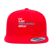 Eat Sleep Write Writing Novel Writer 5 Panel Snapback Cap | Artistshot