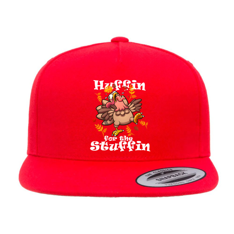 Huffin The Stuffin Turkey Trot 5k Race 5 panel snapback cap by EnturArt | Artistshot