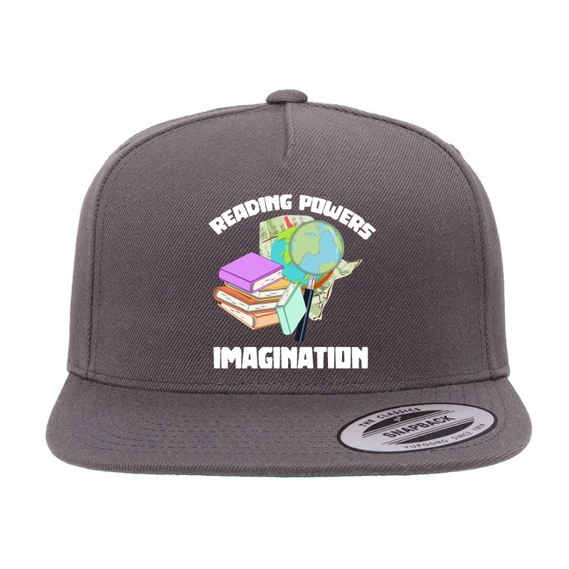 Reading Powers Imagination Bookworm 5 panel snapback cap by EnturArt | Artistshot