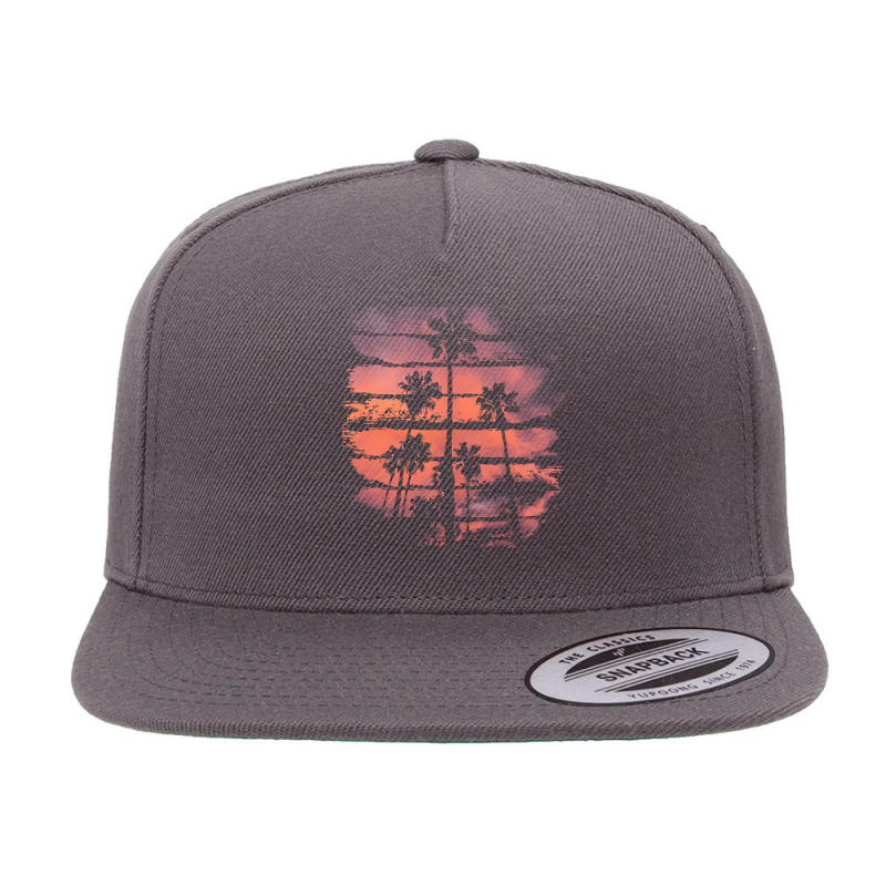 Palm Trees T  Shirt A Beautiful Painting That Shows The Atmosphere Of 5 panel snapback cap by halfahull | Artistshot